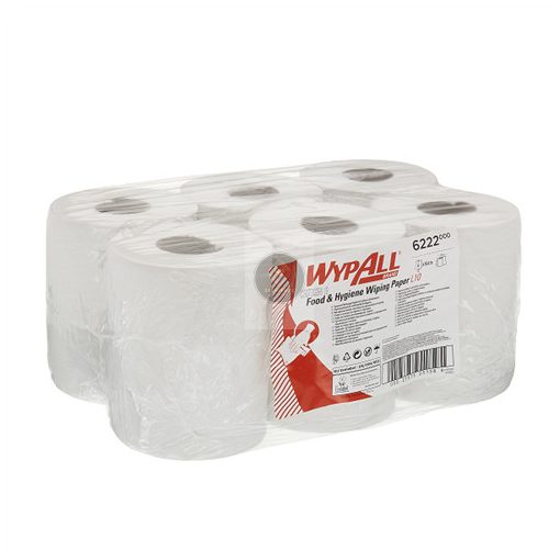 WypAll® Reach™ Élelmiszeripari papírtörlő, belsőadagolású, Kimberly Clark 6222 (6 tekercs)