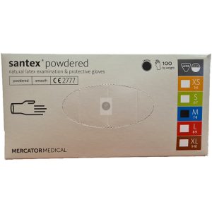   Santex púderes (smooth) egyszerhasználatos kesztyű M, (100db)
