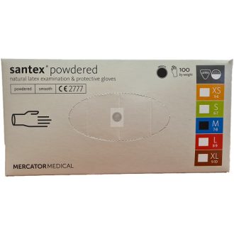   Santex púderes (smooth) egyszerhasználatos kesztyű M, (100db)