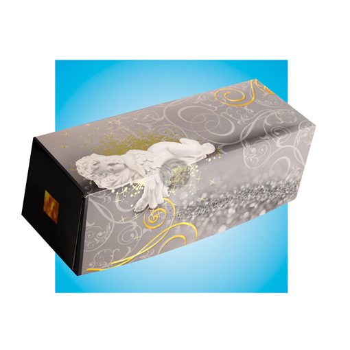Fatörzs papír süteményes doboz 'Angyalkás' 20x11x11cm, x25db