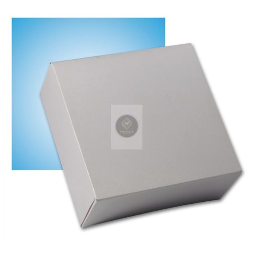 Fehér négyzetalapú papír süteményes doboz 160x160x50mm, x50db
