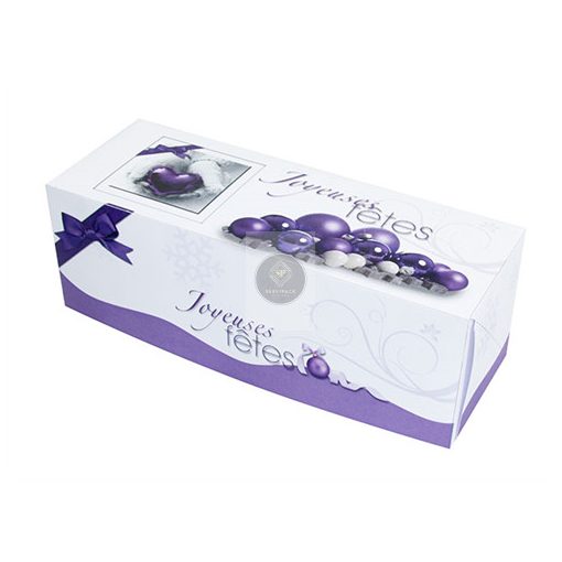 Fatörzs papír süteményes doboz 'Purple' 20x11x11cm, x25db